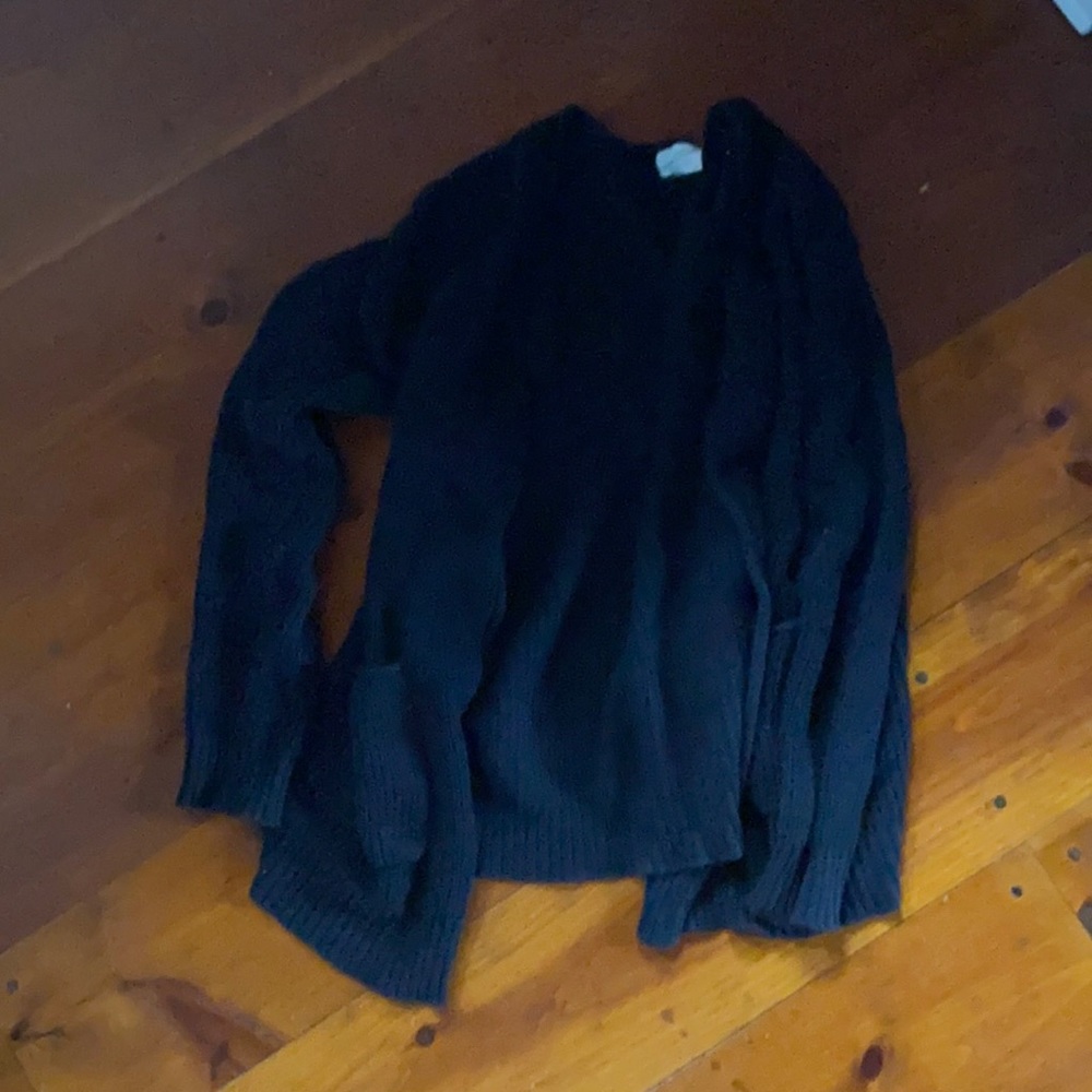 Open front cardigan sweater black size small